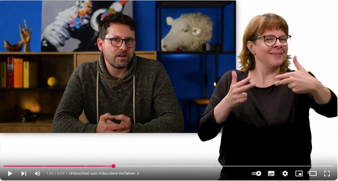 Ausschnitt aus einem Video in Gebärdensprache