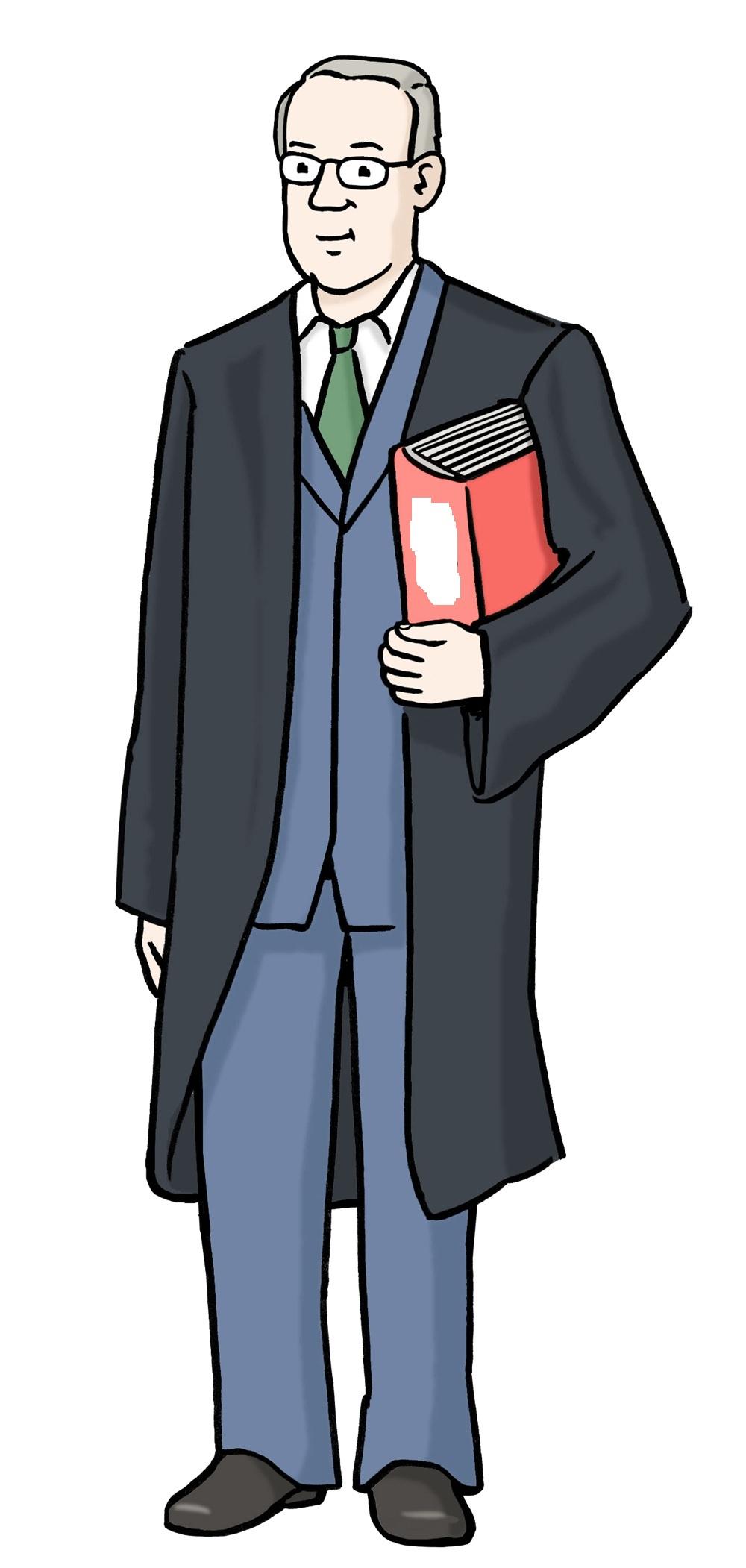 Mann mit Robe 