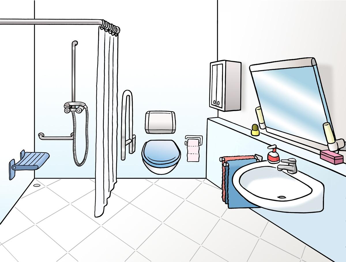 Badezimmer mit Dusche 