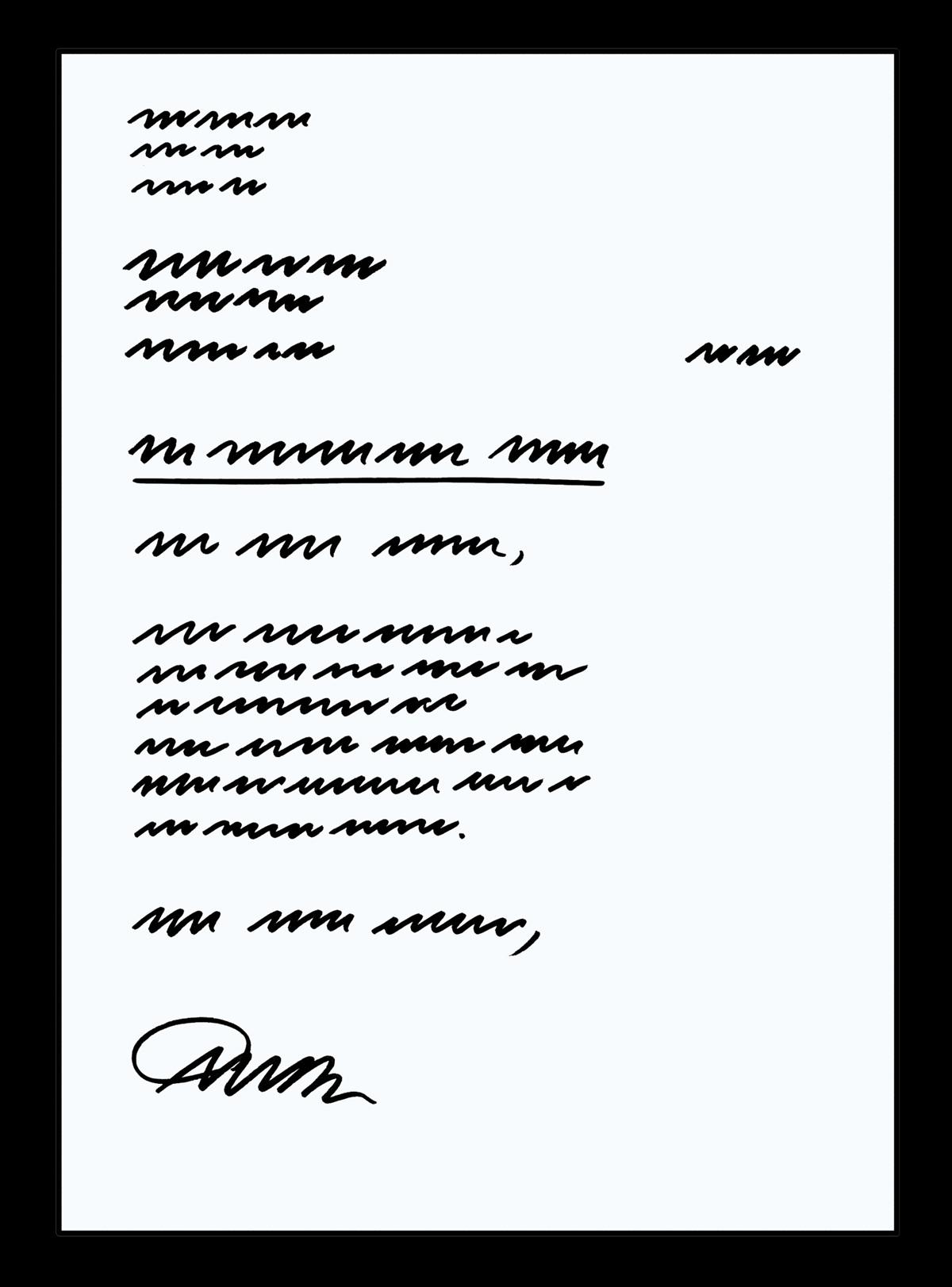 Schreiben in Papierform