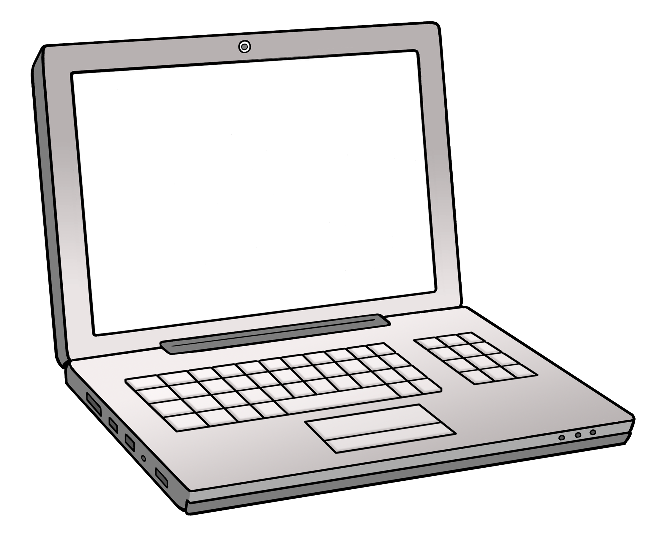 Zeichnung eines Laptops.