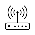 router mit WLAN Zeichen