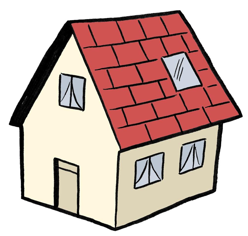 Haus mit rotem Dach