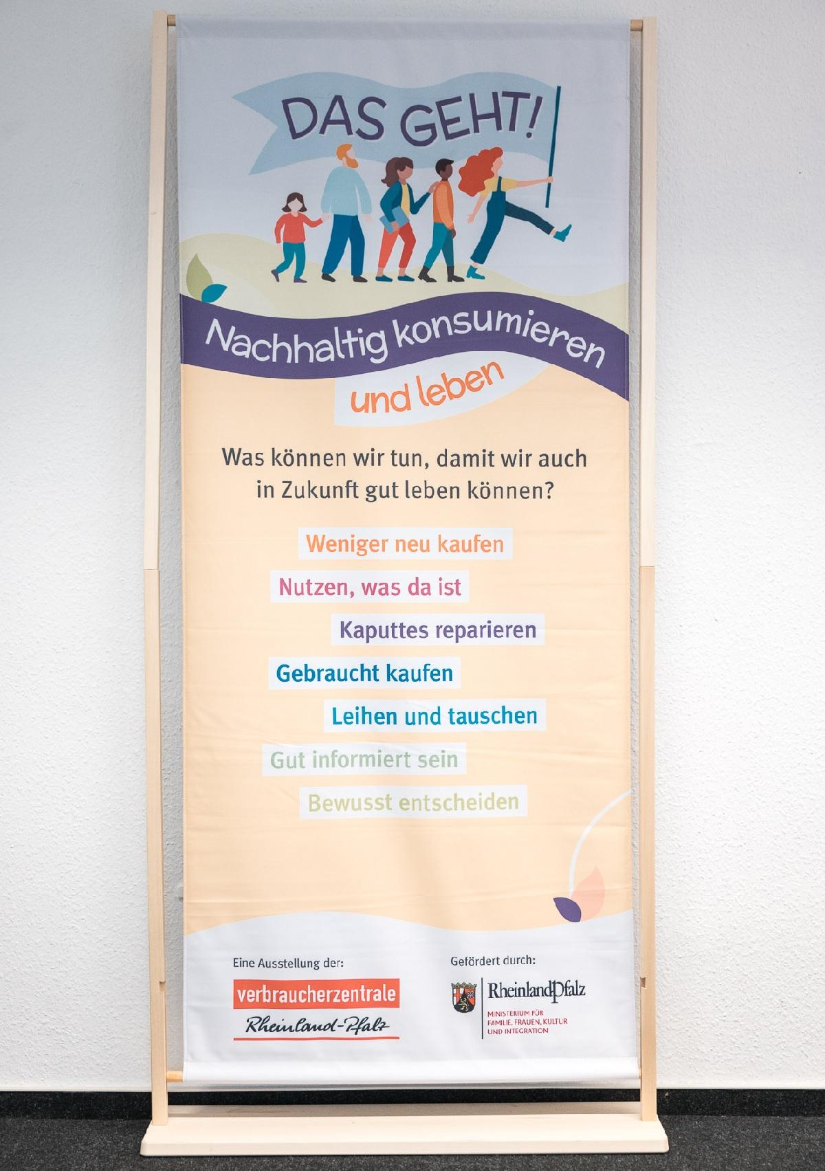 Ein Plakat über das Thema nachhaltig konsumieren