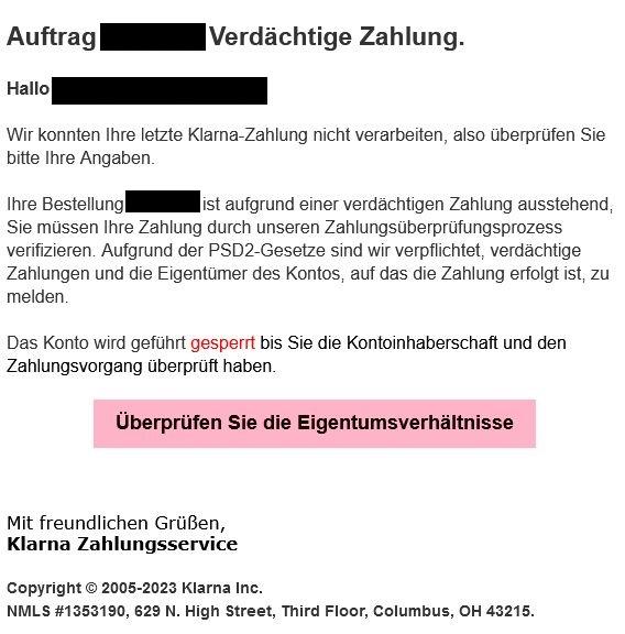 Klarna Phishing