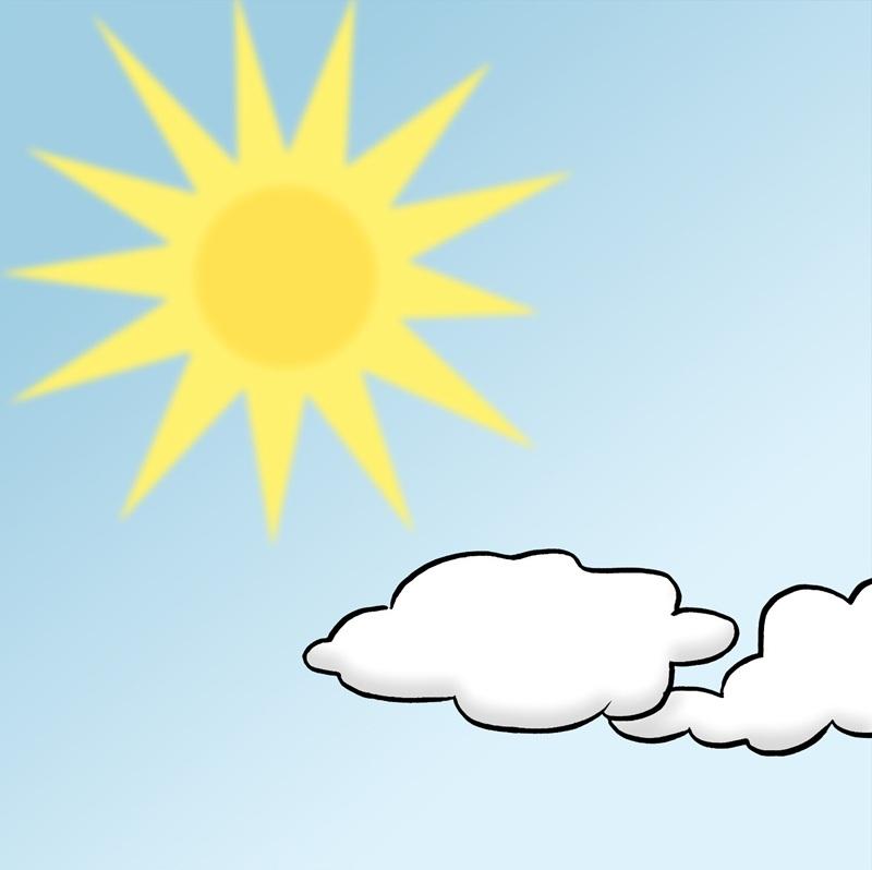 Sonne und Wolke