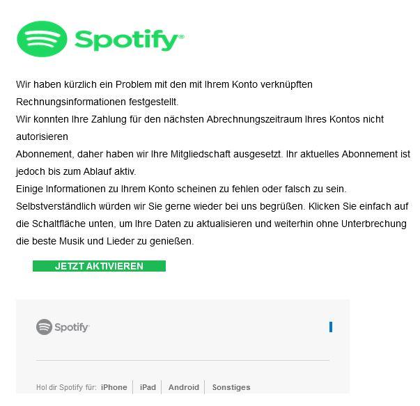 Spotify-Phishing