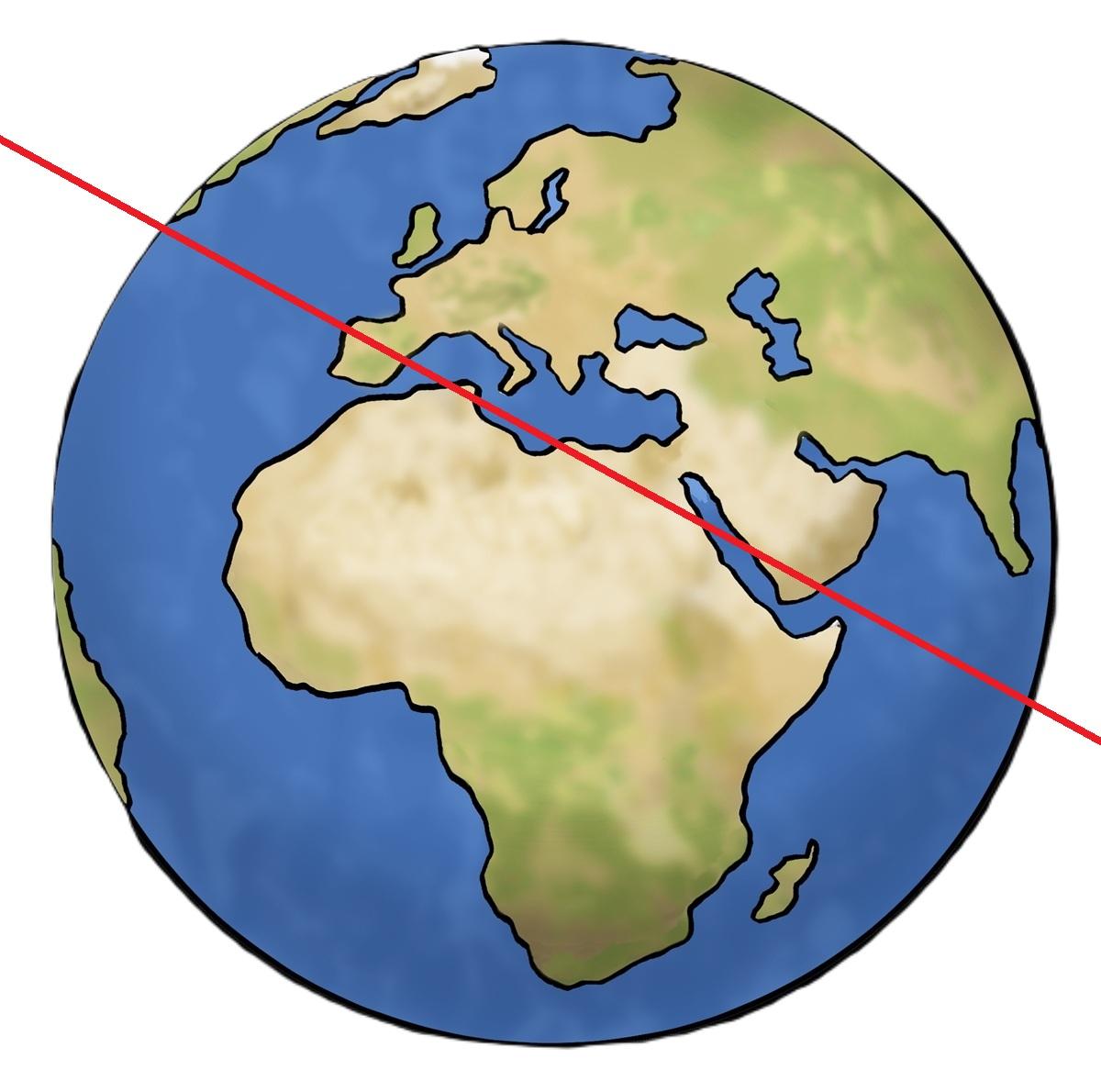 Weltkugel roter Strich durch 