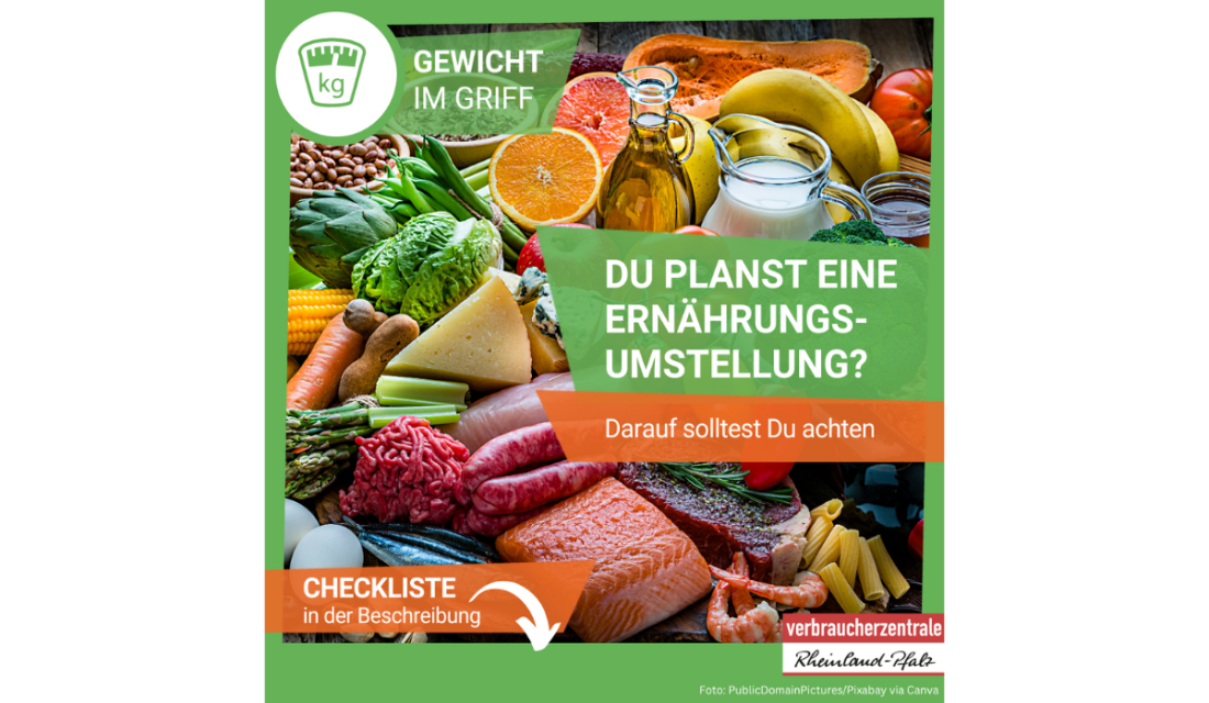 Gewicht im Griff. Du planst eine Ernährungsumstellung? Darauf solltest Du achten.
