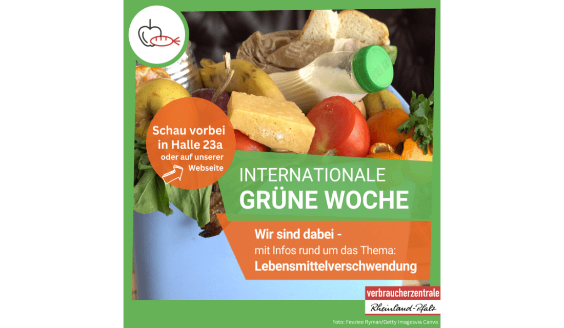 Internationale Grüne Woche Wir sind dabei -  mit Infos rund um das Thema: Lebensmittelverschwendung. Schau vorbei in Halle 23a oder auf unserer Webseite. 