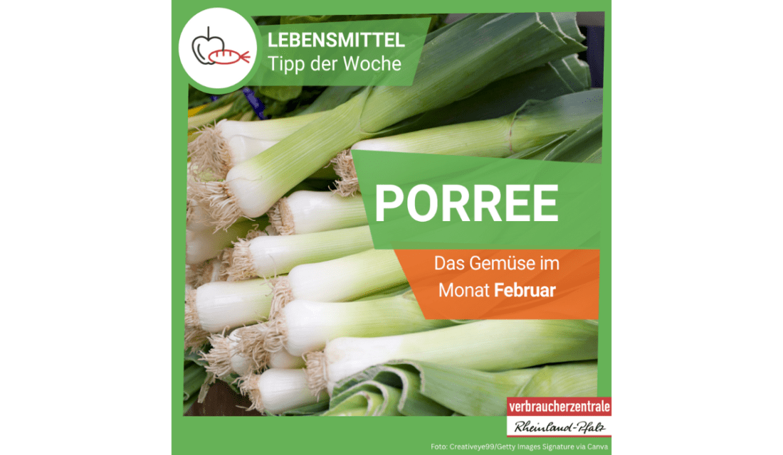 Lebensmitteltipp der Woche. Porree: Das Gemüse im Monat Februar.