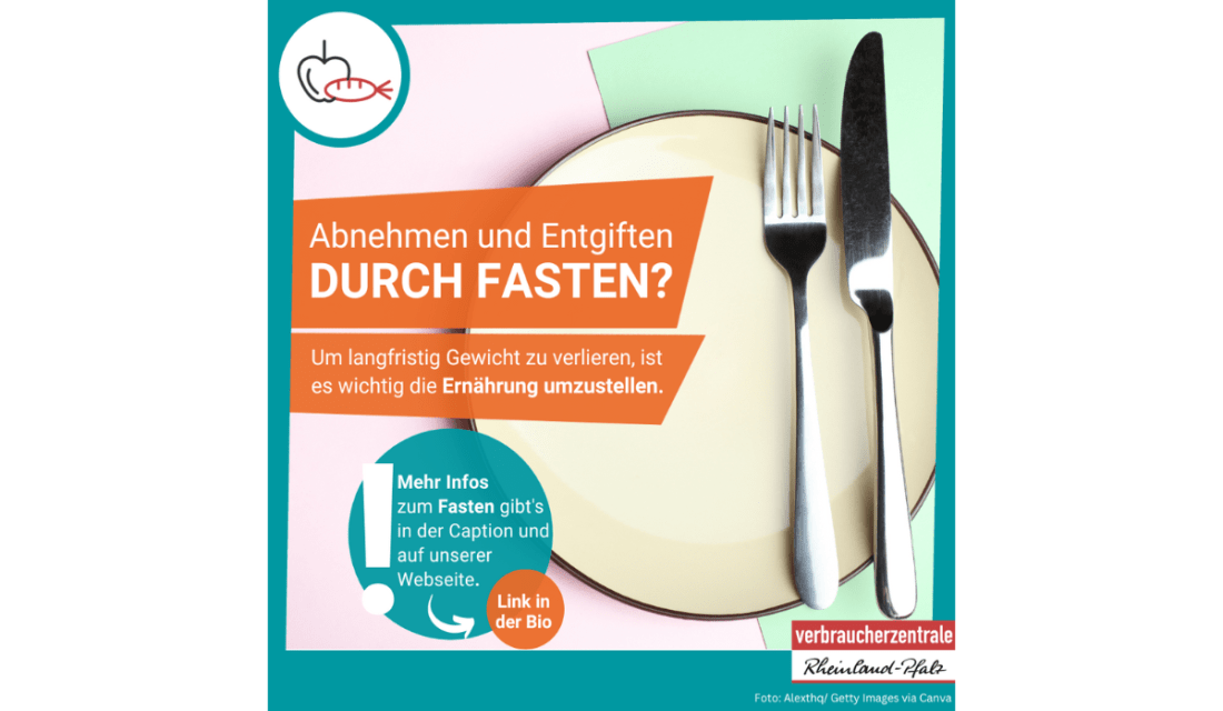 Abnehmen und Entgiften durch Fasten? Um langfristig Gewicht zu verlieren, ist es wichtig die Ernährung umzustellen. Mehr Infos zum Fasten gibt's in der Caption und auf unserer Webseite. Link in der Bio.