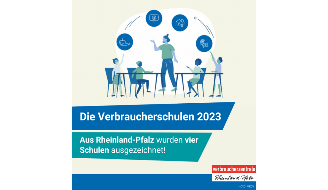 Die Verbraucherschulen 2023. Aus Rheinland-Pfalz wurden vier Schulen ausgezeichnet!