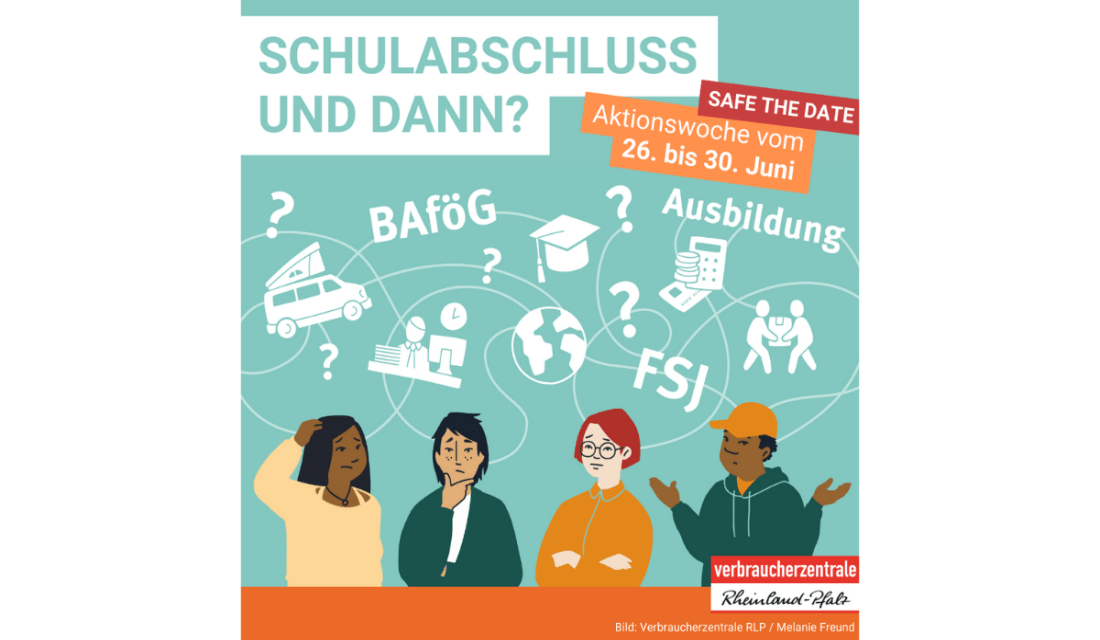 Schulabschluss - und dann? Safe the Date. Aktionswoche vom 26.-30.06.2023.