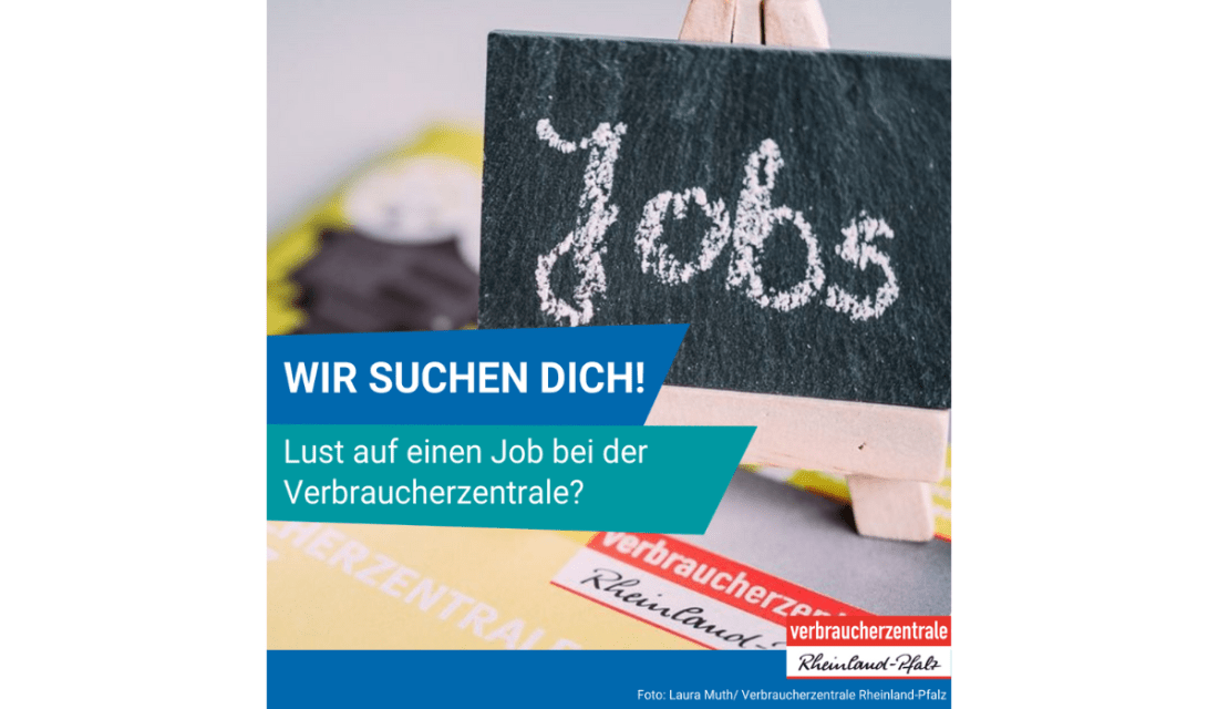 Eine Tafel mit dem Schriftzug: Jobs.