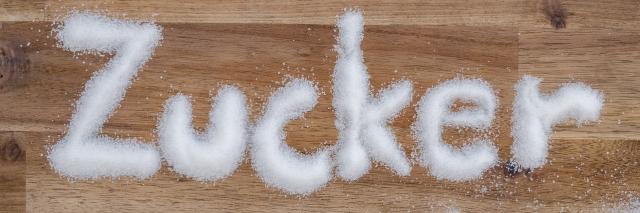 Das Wort Zucker aus Zucker geschrieben
