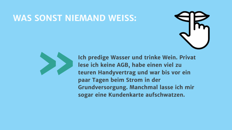 Folie mit gezeichneten Lippen und einem Finger davor, der Psst macht.