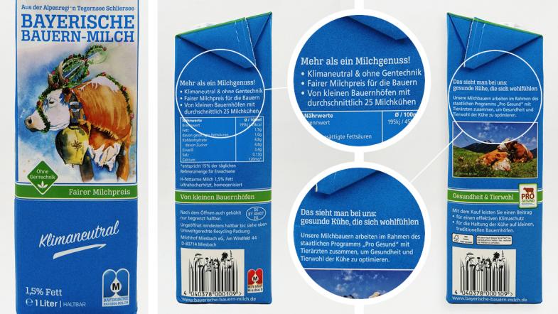 Galerie Marktcheck zu Klimawerbung: Bayerische Bauernmilch