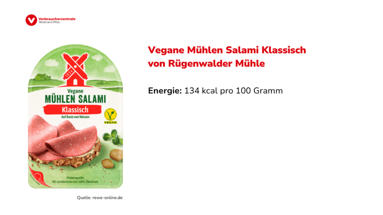 vegane Salami mit Energiegehalt