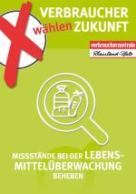 Postkarte mit Text: Missstände bei der Lebensmittelüberwachung beheben