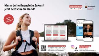 Zusammengestelltes Bild mit Screenshots einer Webseite und Sozial-Media Accounts